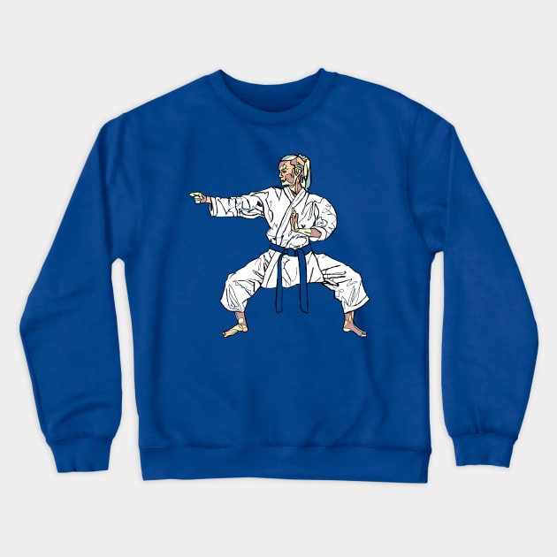 Karate Karateka Crewneck Sweatshirt by badlydrawnbabe